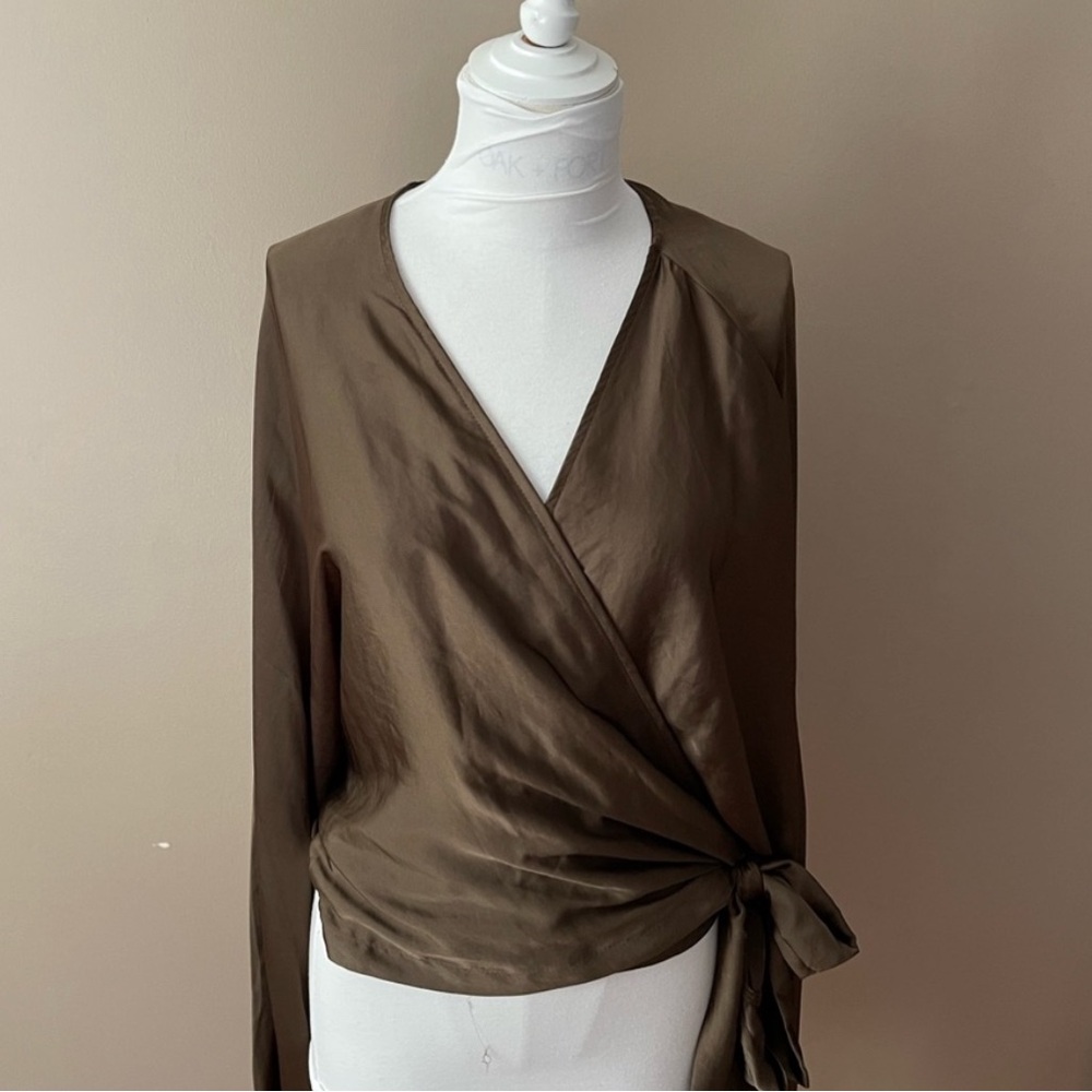 Oak+Fort wrap blouse
